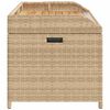 vidaXL Banc de rangement m&eacute;lange beige r&eacute;sine tress&eacute;e et bois d'acacia