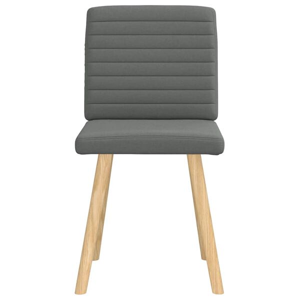 vidaXL Chaises à manger lot de 2 gris foncé tissu