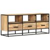 vidaXL Meuble TV 110x30x45 cm Bois de manguier brut