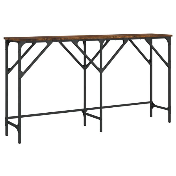 vidaXL Table console chêne fumé 140x29x75 cm bois d'ingénierie