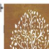 vidaXL Portail de jardin 85x75 cm acier corten conception d'arbre
