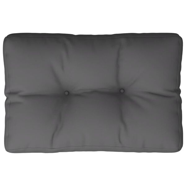 vidaXL Coussin de palette anthracite 60x40x12 cm tissu