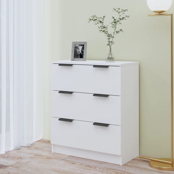 vidaXL Buffet Blanc 60x30x70 cm Bois d'ing&eacute;nierie