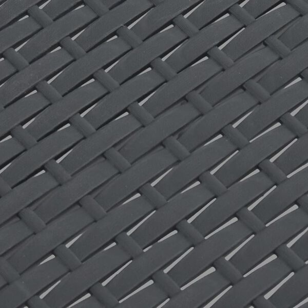 vidaXL Table de jardin Anthracite 58x58x41 cm PP Rotin