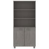 vidaXL Buffet HAMAR Bois massif de pin Gris clair
