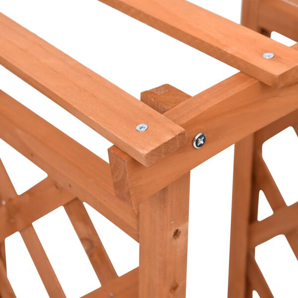 vidaXL Jardini&egrave;re &agrave; treillis avec arche 49x39x117 cm Bois de sapin