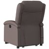 vidaXL Fauteuil inclinable de massage marron foncé cuir véritable