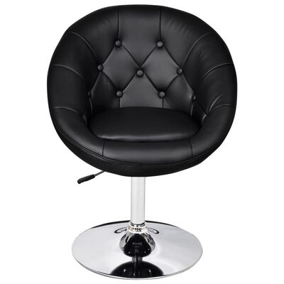 vidaXL Tabouret de bar noir similicuir