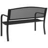 vidaXL Banc de jardin 119 cm noir acier