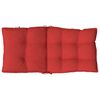 vidaXL Coussins de chaise &agrave; dossier bas lot de 4 rouge tissu oxford
