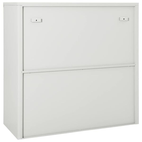 vidaXL Armoire &agrave; portes coulissantes Gris clair 90x40x90 cm Acier
