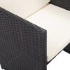 vidaXL Ensemble &agrave; manger d'ext&eacute;rieur 15 pcs avec coussins rotin Noir