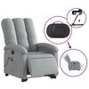 vidaXL Fauteuil inclinable de massage &eacute;lectrique gris clair tissu