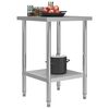 vidaXL Table de travail de cuisine 60x60x85 cm Acier inoxydable