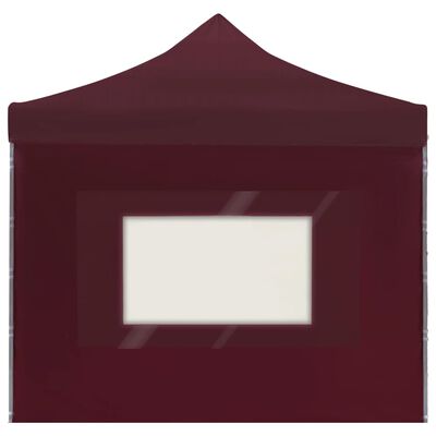 vidaXL Tente de réception pliable avec parois Aluminium 6x3 m Bordeaux