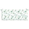 vidaXL Coussins de banc de jardin lot de 2 motif de feuilles tissu