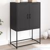 vidaXL Buffet haut noir 68,5x38,5x107 cm acier