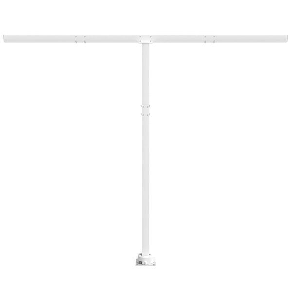 vidaXL Jeu de poteaux d'auvent blanc 300x245 cm fer