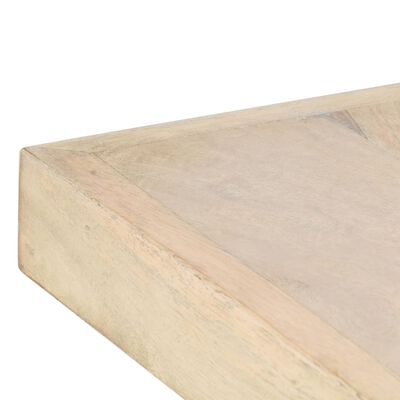 vidaXL Table à dîner 180x90x76 cm Bois de manguier massif blanchi