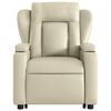 vidaXL Fauteuil inclinable de massage crème similicuir
