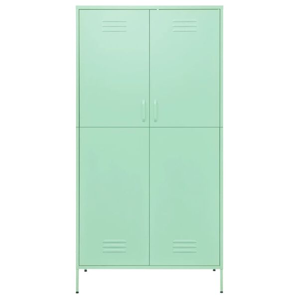 vidaXL Garde-robe Vert menthe 90x50x180 cm Acier