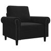 vidaXL Fauteuil Noir 60 cm Velours