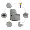 vidaXL Fauteuil inclinable de massage gris clair velours