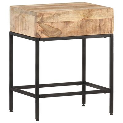 vidaXL Table d'appoint 40x30x50 cm Bois massif de manguier brut