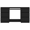 vidaXL Bureau noir 140x50x77 cm Bois d'ingénierie
