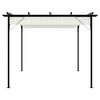vidaXL Pergola avec toit r&eacute;tractable Blanc cr&egrave;me 3 x 3 m Acier