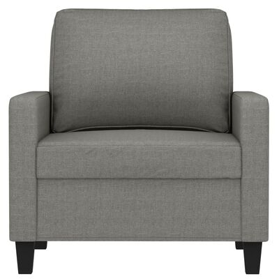 vidaXL Fauteuil Gris foncé 60 cm Tissu