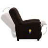 vidaXL Fauteuil &eacute;lectrique de massage marron fonc&eacute; tissu