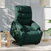 vidaXL Fauteuil inclinable de massage &eacute;lectrique vert fonc&eacute; tissu