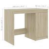 vidaXL Bureau Chêne sonoma 100x50x76 cm Bois d’ingénierie