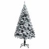 vidaXL Arbre de No&euml;l artificiel pr&eacute;-&eacute;clair&eacute; et boules vert 150 cm PVC