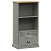 vidaXL Bibliothèque VIGO gris 60x35x114,5 cm bois massif de pin
