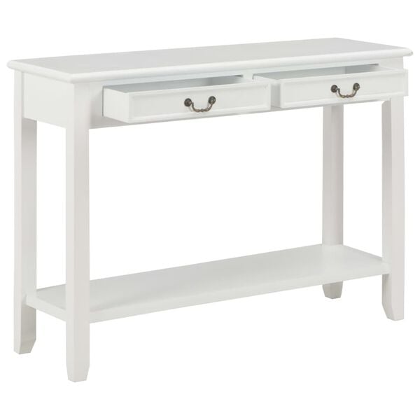vidaXL Table console Blanc 110x35x80 cm Bois