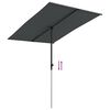 vidaXL Parasol de jardin avec mât en aluminium 2x1,5 m Anthracite
