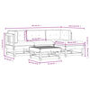 vidaXL Salon de jardin 5 pcs avec coussins bois massif