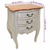 vidaXL Table de chevet bois d'acajou massif 48x35x64 cm