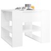vidaXL Table basse blanc brillant 55,5x55x45 cm bois d'ing&eacute;nierie