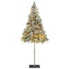 vidaXL Sapin de No&euml;l artificiel 150 LED&boules&neige floqu&eacute;e 150 cm