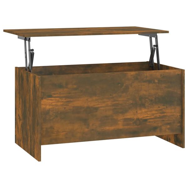 vidaXL Table basse Ch&ecirc;ne fum&eacute; 102x55,5x52,5 cm Bois d'ing&eacute;nierie