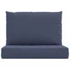 vidaXL Coussins de palette lot de 2 bleu marine tissu