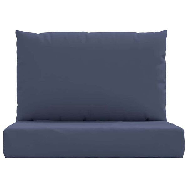 vidaXL Coussins de palette lot de 2 bleu marine tissu