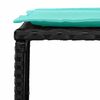 vidaXL Salon de jardin 5 pcs avec coussins empilable noir polyrotin