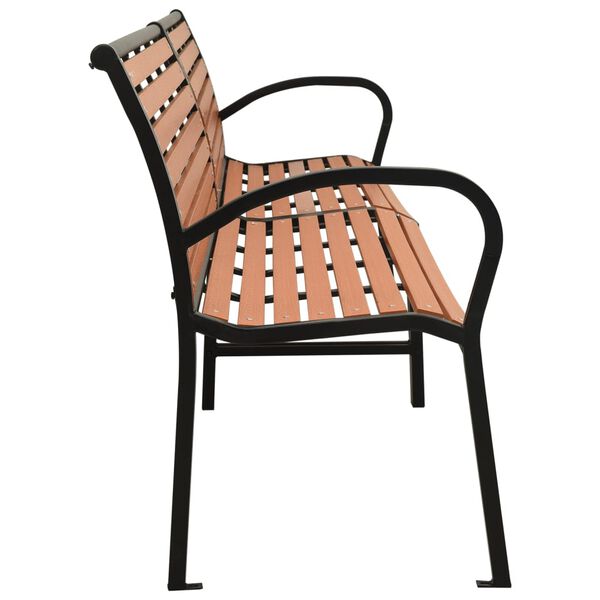 vidaXL Banc double de jardin 251 cm acier et WPC