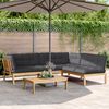 vidaXL Salon palette de jardin avec coussins 4pcs bois d'acacia massif