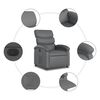 vidaXL Fauteuil inclinable &eacute;lectrique gris similicuir