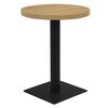 vidaXL Table de bistro Couleur ch&ecirc;ne 60 cm MDF et acier